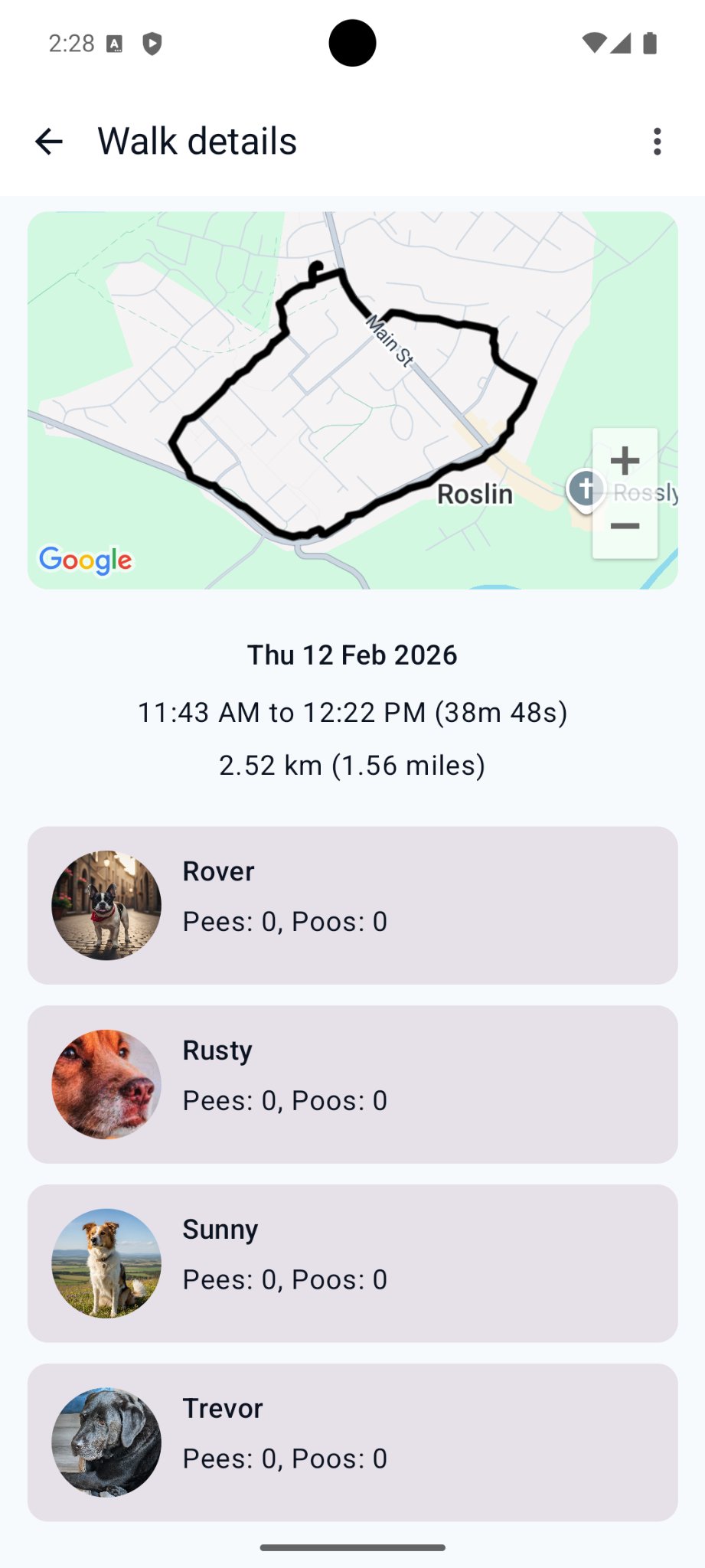 Send the update - Route + timings + photos — ready to email owners.